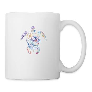 Colorée tortue Maori Tatouage Marine Cadeau - Mug blanc - blanc - Droite