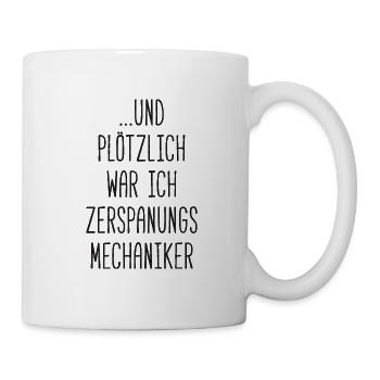 CNC Dreher Fräser Zerspanungsmechaniker Geschenk - Tasse - Weiß - Rechts