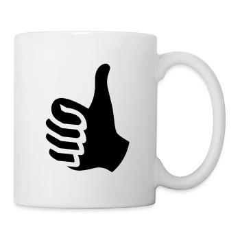Daumen Hoch - Tasse - Weiß - Rechts