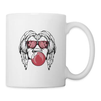 Lion sunglasses chewing gum lion dreadlocks Jamaica - Mug - white - Right