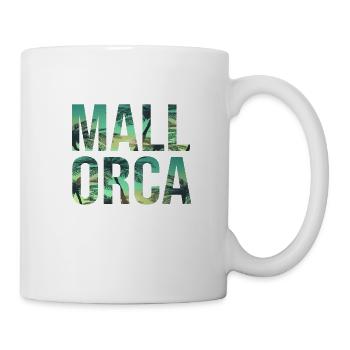 Mallorca Geschenkidee Palmen Sonne Strand Ferien - Tasse - Weiß - Rechts