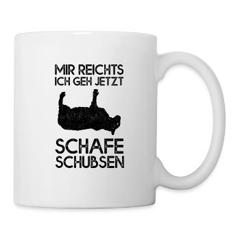 Schaf Schubser Landwirt Schäfer Schafe Bauer - Tasse - Weiß - Rechts