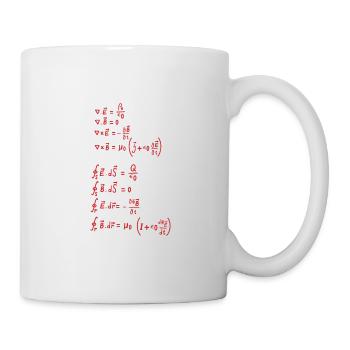 Math formula nerd Maxwell know-it-all - Mug - white - Right