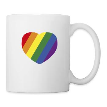 Coeur de fierté - Mug blanc - blanc - Droite