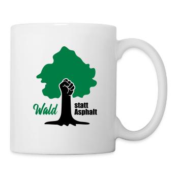 Wald statt Asphalt Fridays for Future Save Planet - Tasse - Weiß - Rechts