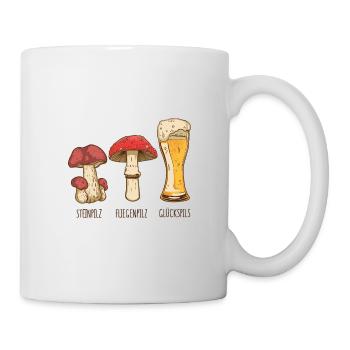 Pilzkunde Fliegenpilz Steinpilz mykologie - Tasse - Weiß - Rechts