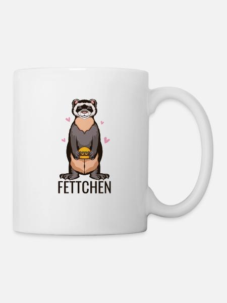 Frettchen ferret - Tasse - Weiß