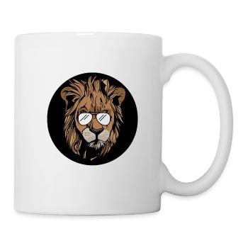 Lion with glasses - Mug - white - Right