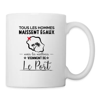 Les Meilleurs Viennent De Le Port De La Réunion. - Mug blanc - blanc - Droite