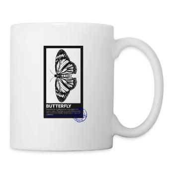 Schmetterling Briefmarke - Tasse - Weiß - Rechts