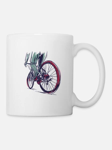Rennrad Sprinter Rennradsport - Tasse - Weiß