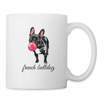 french bulldog french bulldog with chewing gum - Mug - white - Right