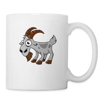 funny cartoon billy goat - Mug - white - Right