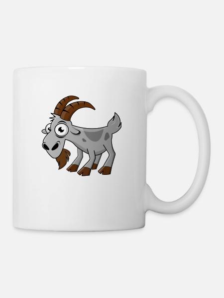 lustiger Comic-Ziegenbock - Tasse - Weiß
