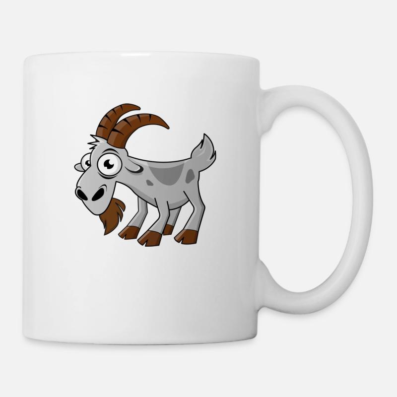 lustiger Comic-Ziegenbock - Tasse - Weiß
