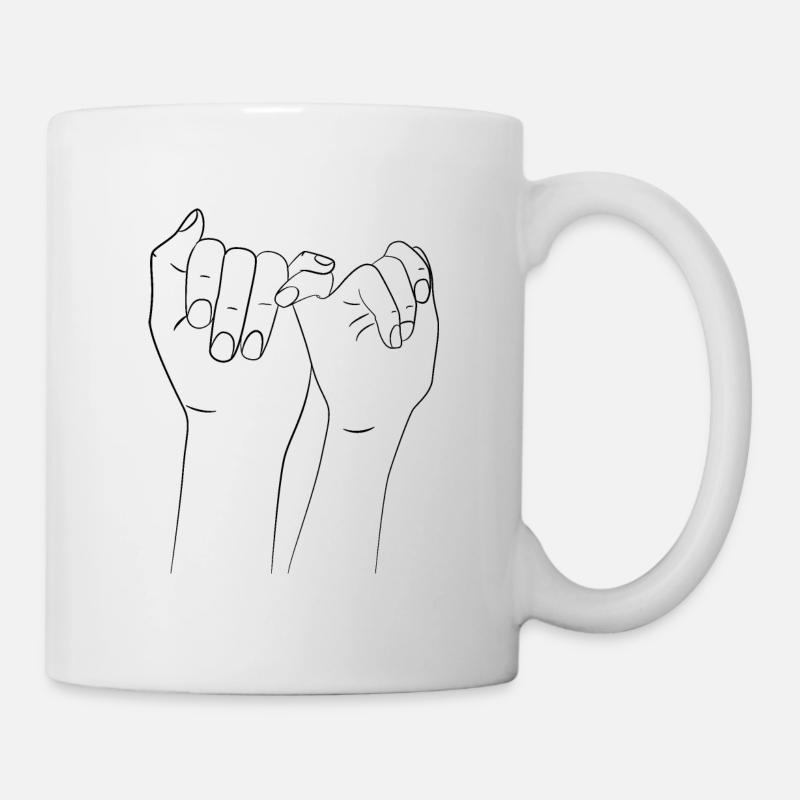 mains - Mug blanc - blanc