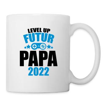 level up futur papa 2022 annonce grossesse papa - Mug blanc - blanc - Droite