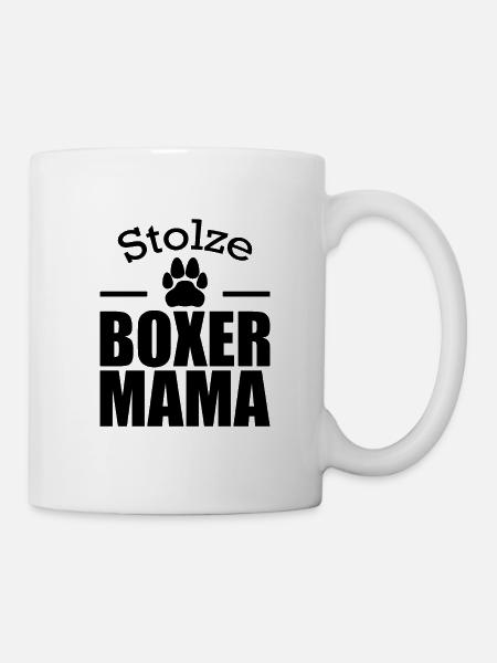 Stolze boxer mama Hunde Geschenk Haustier - Tasse - Weiß