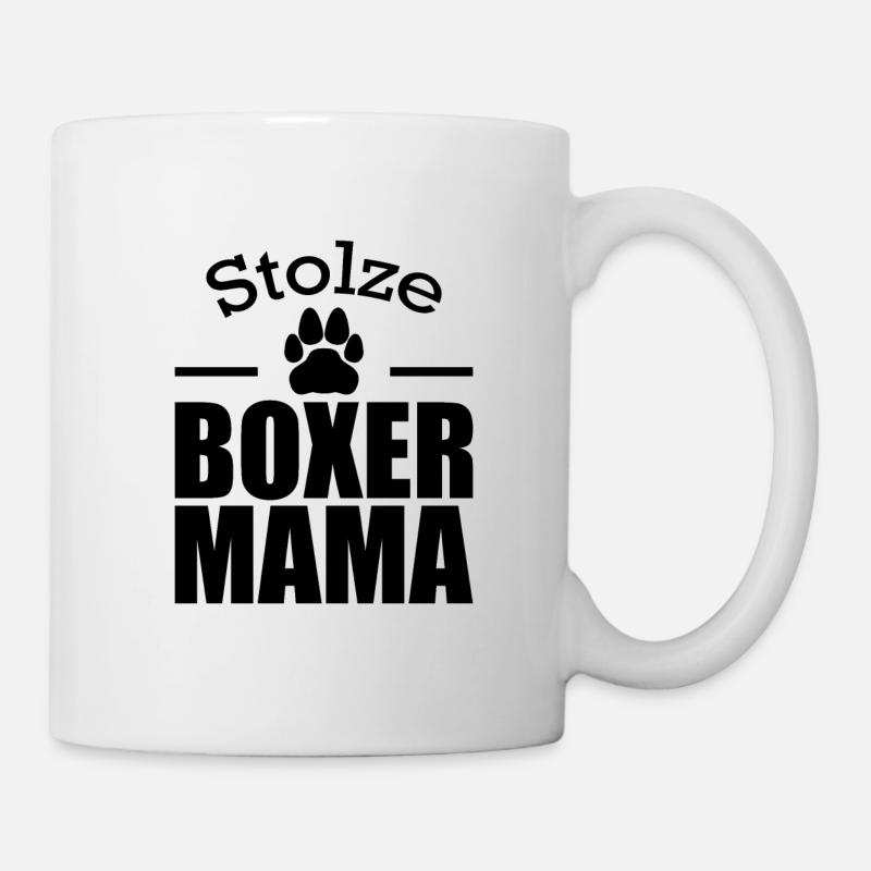 Stolze boxer mama Hunde Geschenk Haustier - Tasse - Weiß