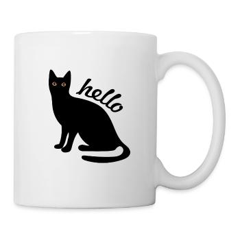 Hello chat cadeau amoureux des chats animaux - Mug blanc - blanc - Droite