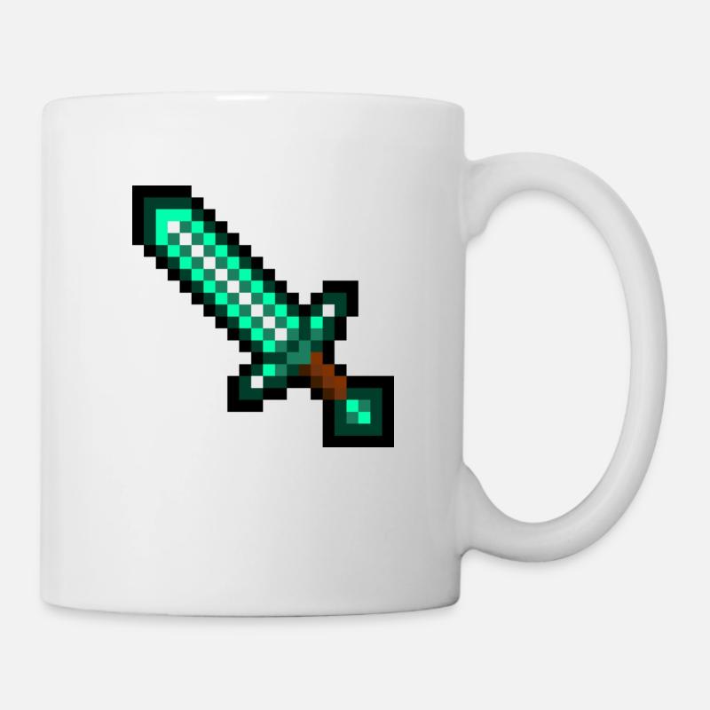 Pixel Schwert - Tasse - Weiß