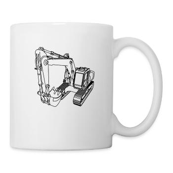 Loading Bucket Silhouette Excavator Gift - Mug - white - Right