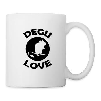 Degu love Silhouette Gift Pet Octodon - Mug - white - Right