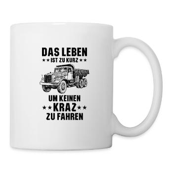 La vie est trop court KrAZ camionneur soviétique - Mug blanc - blanc - Droite