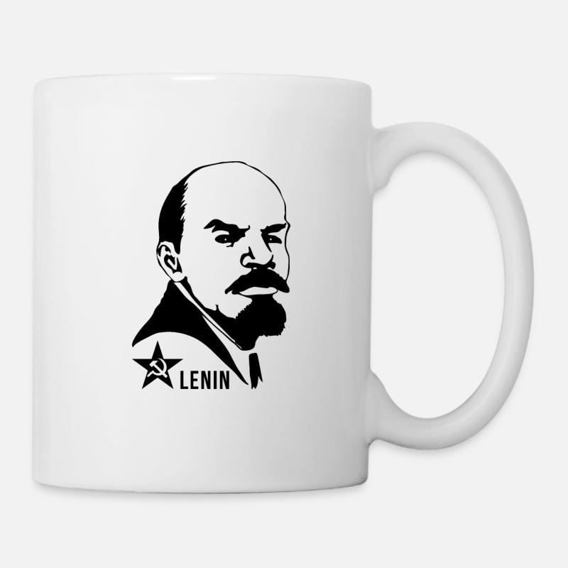 Stern Geschenk Silhouette Lenin UdSSR Marxism - Tasse - Weiß