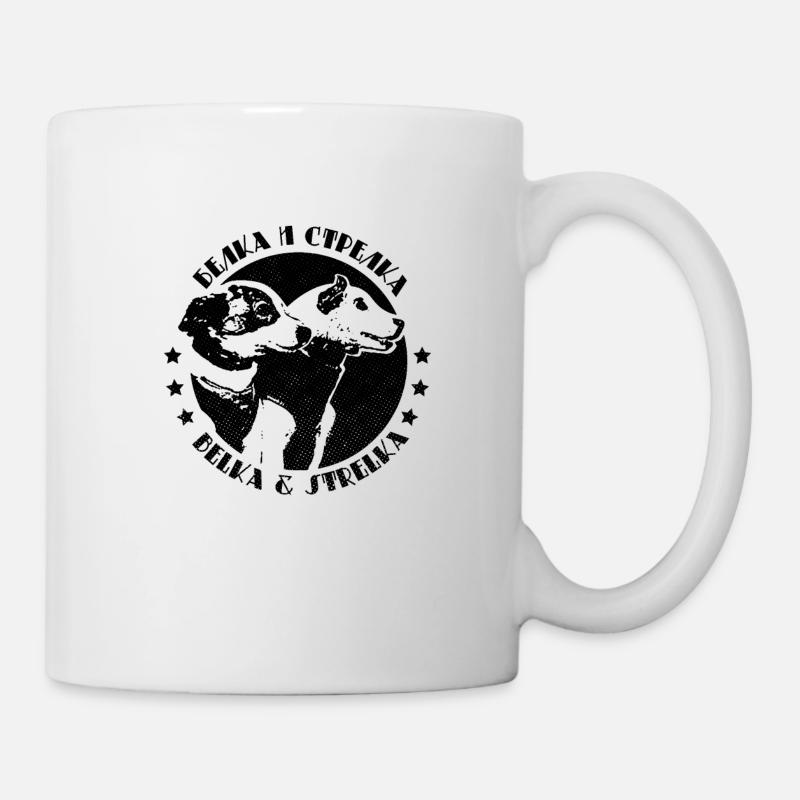 Belka & strelka Soviet Communism Laika Gagarin - Tasse - Weiß