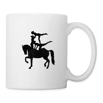 Vaulting Silhouette Girl Rider Cadeau - Mug blanc - blanc - Droite