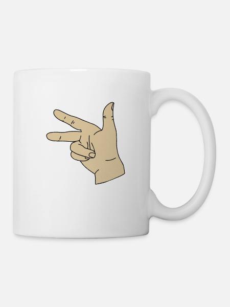 Drei Finger Regel Physik Physiker Geschenk - Tasse - Weiß