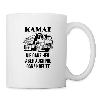 Kamaz nie ganz heil aber auch nie ganz kaputt - Tasse - Weiß - Rechts