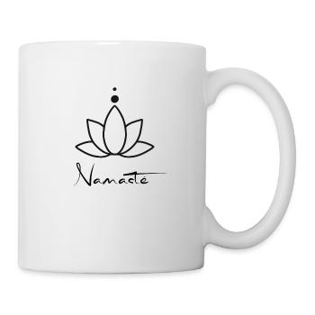 Namaste Orchidee -T-Shirt - Tasse - Weiß - Rechts