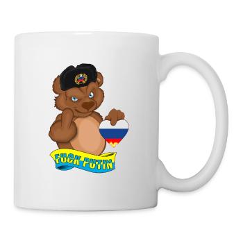 Russie Bear Fuck Poutine Ukraine Guerre - Mug blanc - blanc - Droite