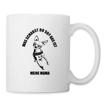 ein frecher Chihuahua Hund der sein Frauchen liebt - Tasse - Weiß - Rechts