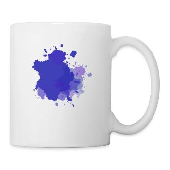 Farbklecks Lila - Tasse - Weiß - Rechts