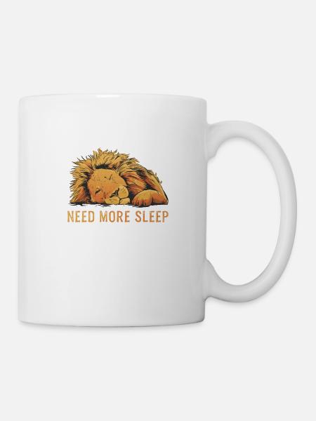 Löwengesicht Malen Kunstwerk - Tasse - Weiß
