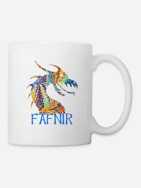 drache fafnir e 120 - Tasse - Weiß