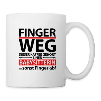 Babysitterin Babysitter Lustig Sprüche Dankeschön - Tasse - Weiß - Rechts