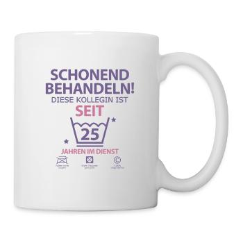25 jähriges Jahre Dienstjubiläum firmenjubiläum - Tasse - Weiß - Rechts