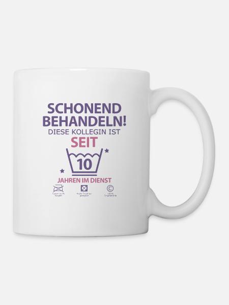 10 jähriges Jahre Dienstjubiläum firmenjubiläum - Tasse - Weiß
