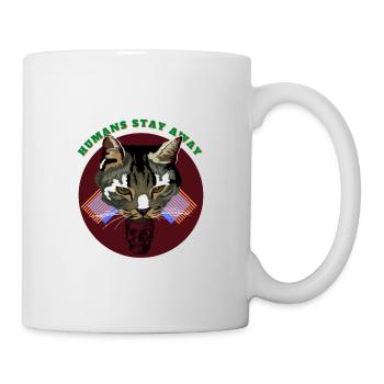 Les humains restent à l’écart - Mug blanc - blanc - Droite