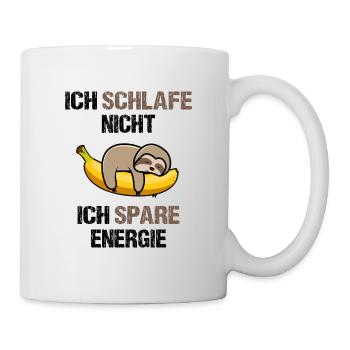 Energie sparen - Tasse - Weiß - Rechts