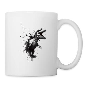 T-Rex Stencil Design Art. - Mug - white - Right