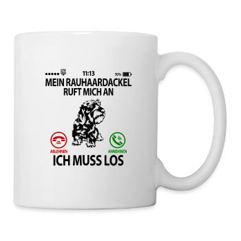 Rauhaardackel Liebhaber Sprüche Lustige Witzig - Tasse - Weiß - Rechts