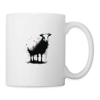 Schaf Schablone Art.-nr - Tasse - Weiß - Rechts