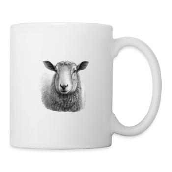Sheep portrait - Mug - white - Right