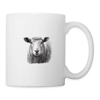 Sheep portrait - Mug - white - Right