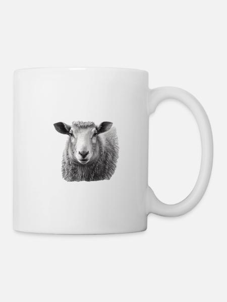 Schaf-porträt - Tasse - Weiß